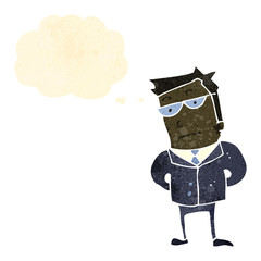 retro cartoon sensible businessman