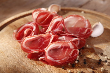 Dried sausage wooden board 