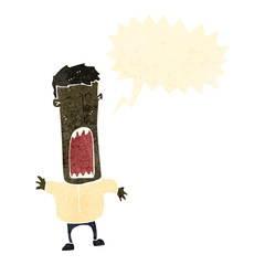 Obraz premium retro cartoon shouting man