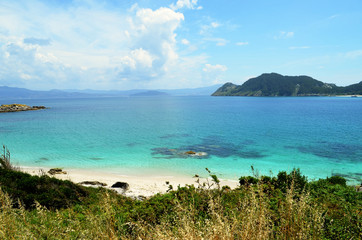 The turquoise waters of the Cíes islands (Spain)

