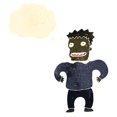 retro cartoon excited man