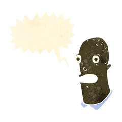 retro cartoon shocked man