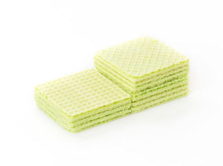 pandanus wafer on white background