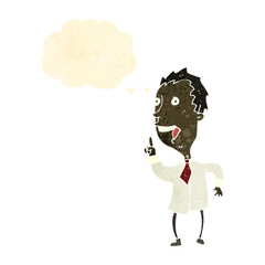 retro cartoon man with idea