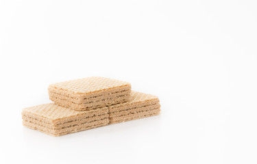 coffee wafer on white background