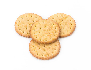 marie sesame biscuit on white background