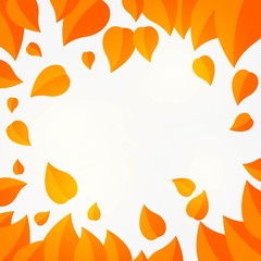 Vector Illustration of an Abstract Autumn Fall Design with Leaves