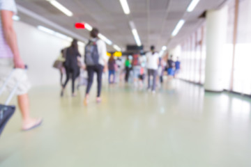 Fototapeta premium Abstract blur passenger in the airport