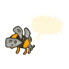 retro cartoon bee