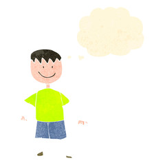 child's drawing of a happy boy
