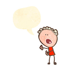 retro cartoon complaining person