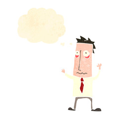 retro cartoon stressed businessman