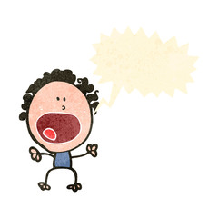 retro cartoon complaining doodle woman