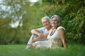 Fototapeta premium Beautiful caucasian elderly couple