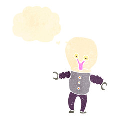 retro cartoon alien space monster,