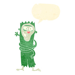 retro cartoon sloth with speech bubble