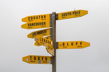 Distances to the world measured from northern part of New Zealand