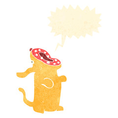 retro cartoon barking dog