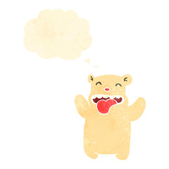 retro cartoon funny little polar bear