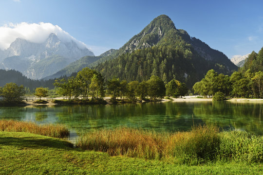Lake Jasna and Julian Alps, Kranjska Gora, Slovenia