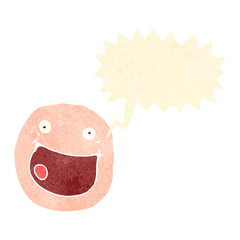 retro cartoon happy face symbol