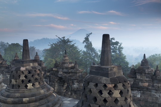 Borobudur Buddhist Temple, Java, Indonesia