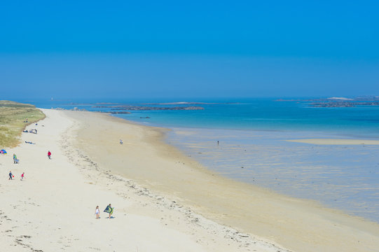 View over Shell Beach, Herm, Channel Islands 