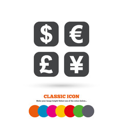 Currency exchange sign icon. Currency converter