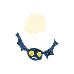 retro cartoon spooky halloween bat