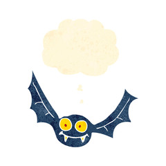 retro cartoon halloween bat