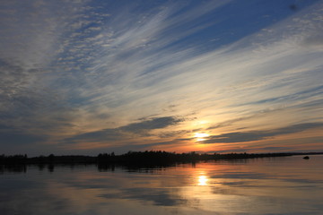 Naklejka premium закат в Мурманской обл.