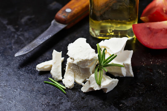 Greek  feta cheese with rosemary