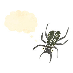 retro cartoon giant bug