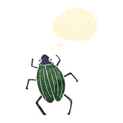retro cartoon giant bug