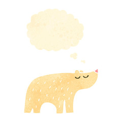 retro cartoon polar bear