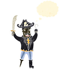 retro cartoon pirate captain