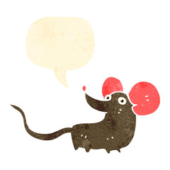 retro cartoon cute mouse