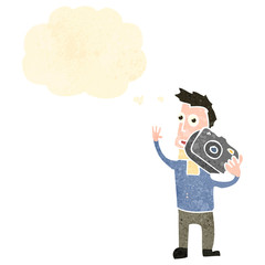 retro cartoon photographer