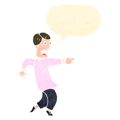 retro cartoon pointing man