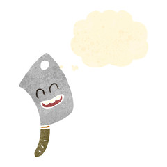 retro cartoon meat cleaver