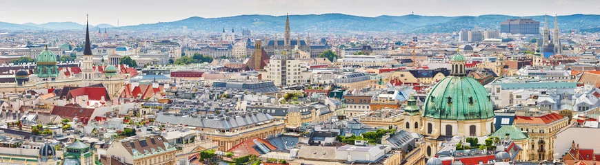 Washable wall murals Vienna Aerial view of city center of Vienna