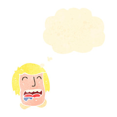 retro cartoon drooling man
