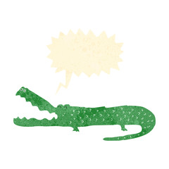 retro cartoon crocodile