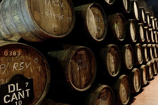Port wine cellar, Vila Nova de Gaia, Oporto, Portugal