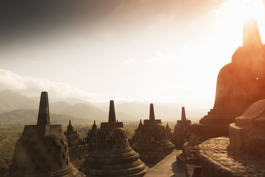Borobudur Buddhist Temple, Java, Indonesia