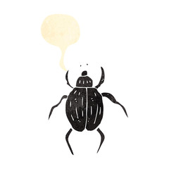 retro cartoon beetle