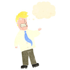 retro cartoon salesman