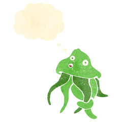retro cartoon squid
