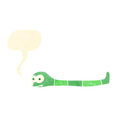 retro cartoon hissing snake