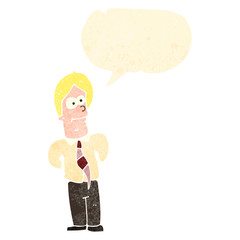 retro cartoon friendly businessman